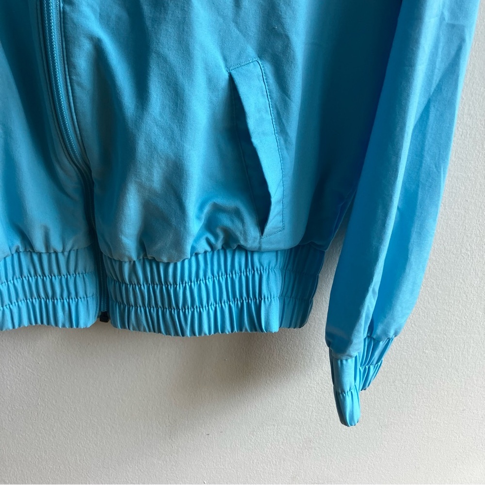 Nike Sportswear Bomber Jacket Size M Teal Full Zip Pockets Gym Spring Run Coat - Picture 6 of 11